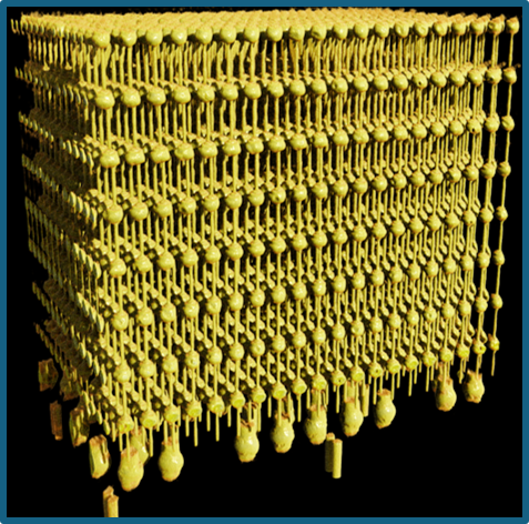 Figure 3: 3D render of eight layer HBM stack generated from the laminography measurement.